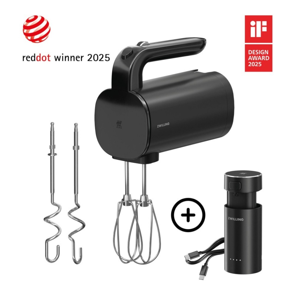 Zwilling käsimikser XTEND Starter Set Cordless Hand Mixer with Battery, must