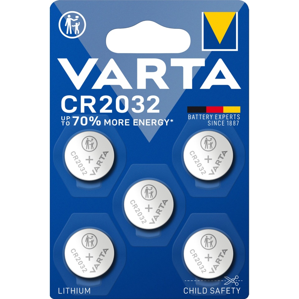 Varta patarei 1x5 electronic CR 2032 Lith. Coin Battery 06032 101 415
