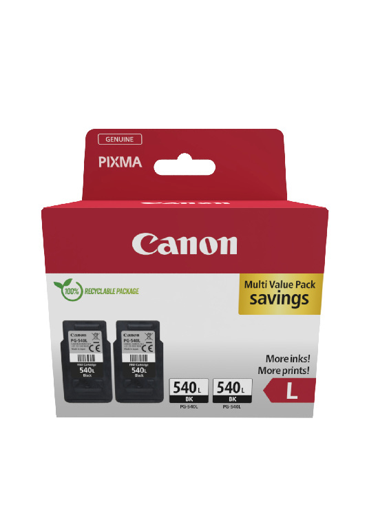 Canon tindikassett Canon PG-540 L must, Twin Pack