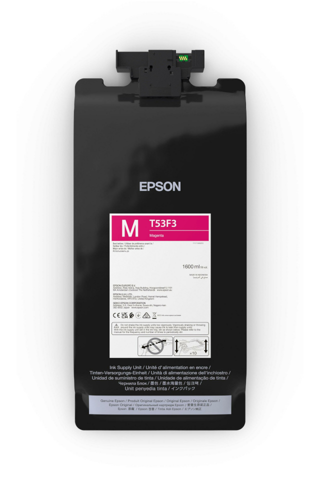 Epson P-Series T53F30N Magenta IIPS Ink 1600ml, C13T53F30N, T53F3 - magenta - original - ink pouch, UltraChrome Pro6, Magenta