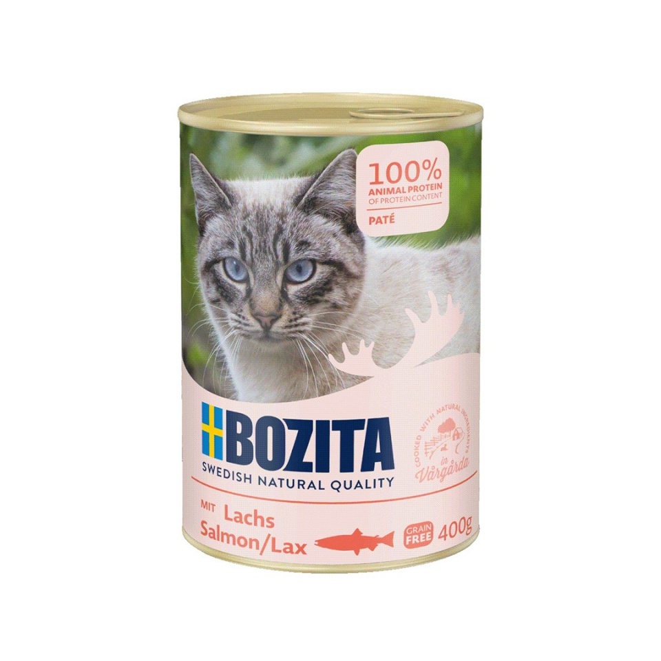 Bozita kassitoit Salmon Pate - Wet Cat Food- 400g