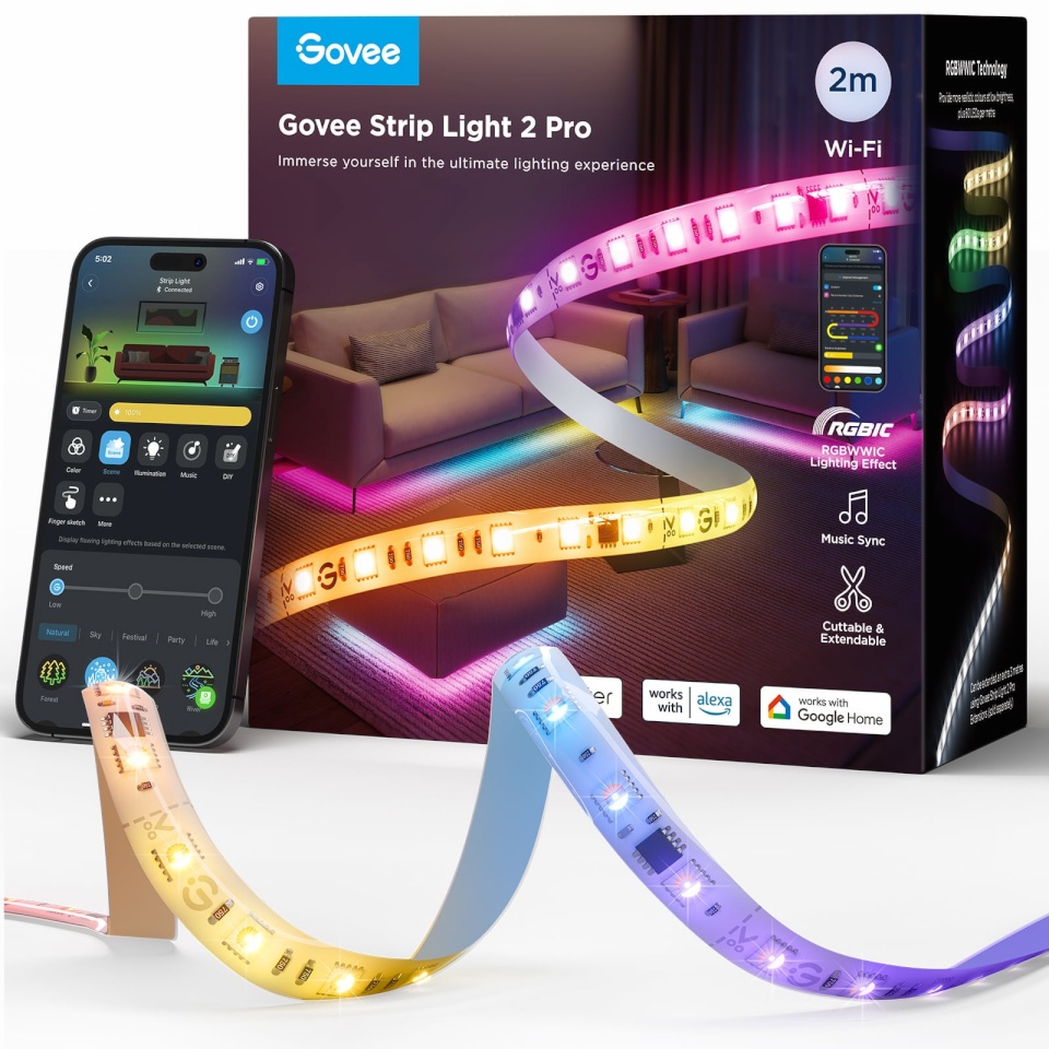 Govee LED-ribavalgusti Strip Light 2 Pro, 5m