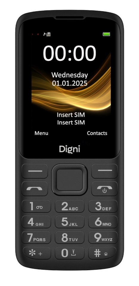 eSTAR mobiiltelefon Digni 244 4G Phone Dual Sim must
