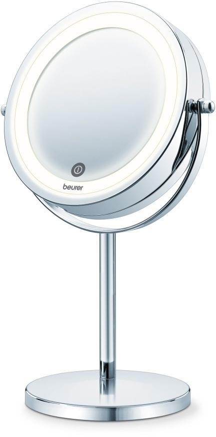 Beurer meigipeegel BS 55 Makeup Mirror with LED Light and Magnifying Mirror, 13 cm, hõbedane