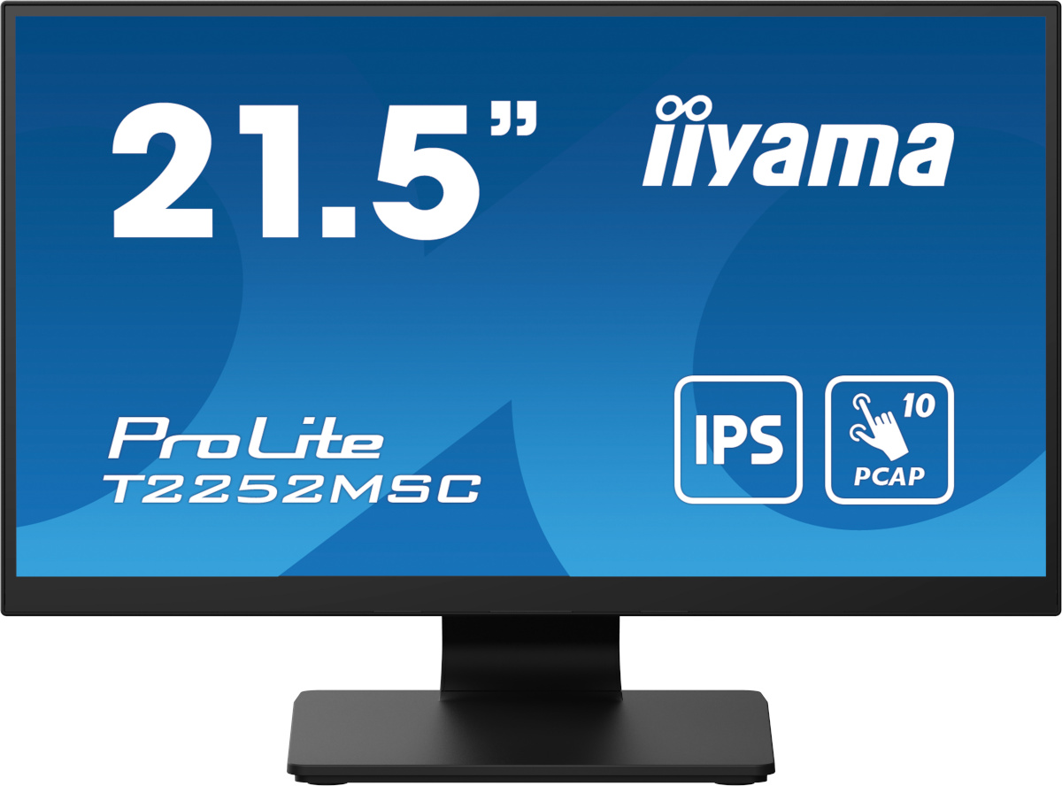 iiyama monitor 54.5cm (21.5") T2252MSC-B2AG 16:9 Touch HDMI+2USB+DP