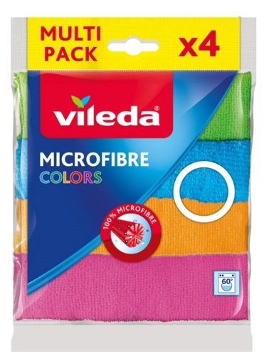 Vileda mikrofiibrist puhastuslapid Microfiber Colors 4tk