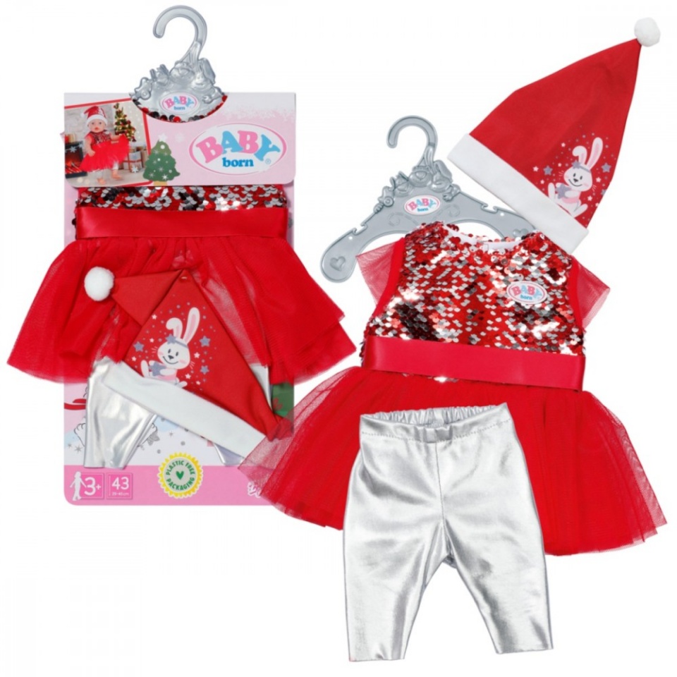 Zapf Xmas Dress Baby Born 43cm