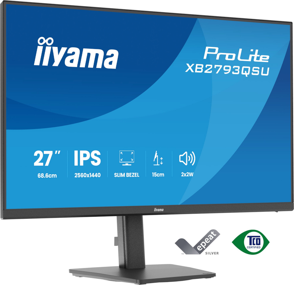 iiyama monitor 68.6cm (27") XB2793QSU-B1 16:9 HDMI+DP+2xUSB IPS
