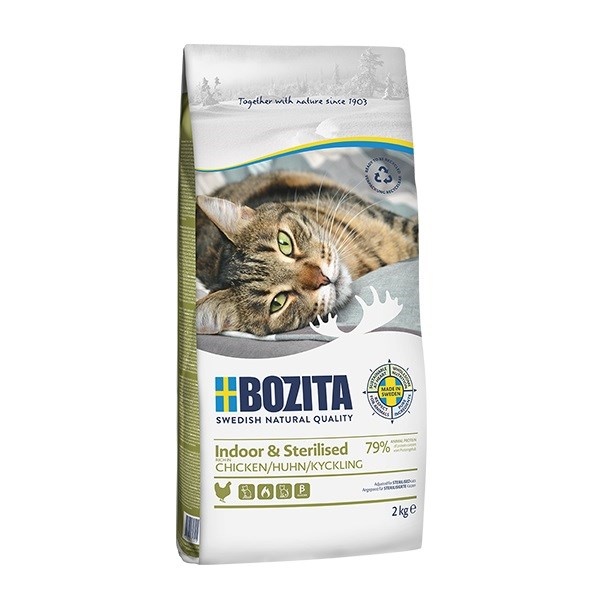 Bozita kuivtoit kassile Indoor & Sterilised Chicken – Dry cat Food– 2kg