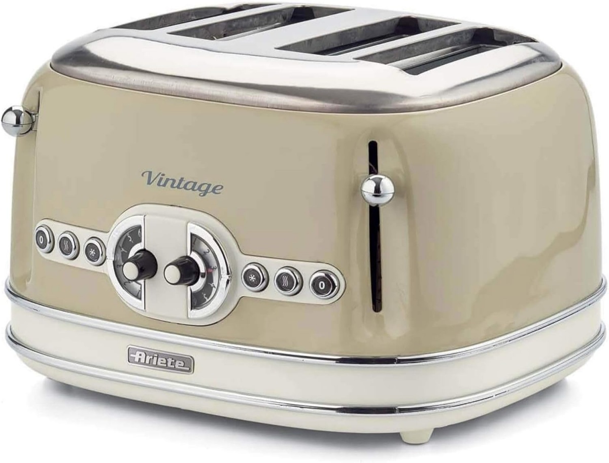 Ariete röster 4-Slice Toaster Vintage Cream, beež