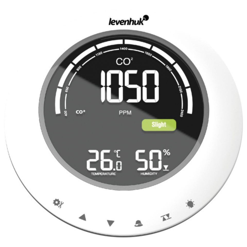 Levenhuk termostaat Wezzer PLUS LP90 CO2 Meter, valge