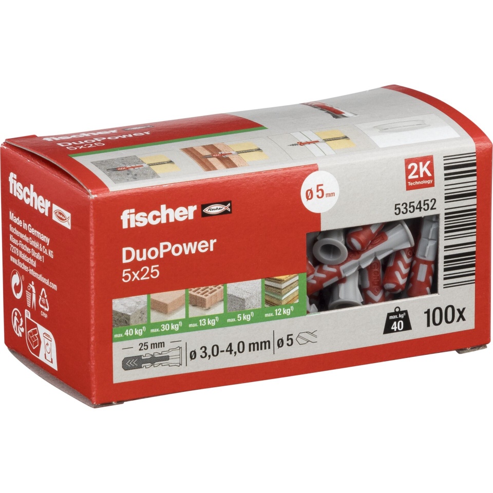 Fischer tüüblid DuoPower 5x25 100tk