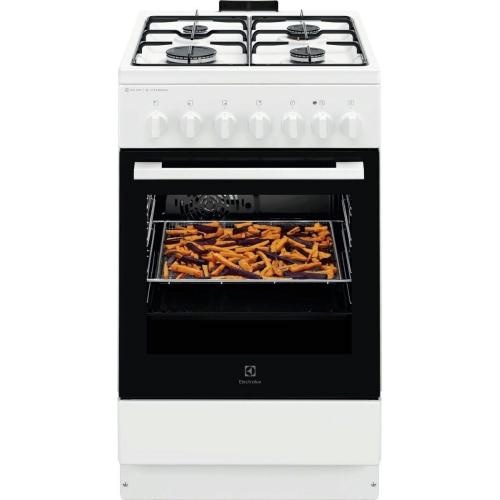 Electrolux gaasipliit LKK560011W , 4 x gaas, elektriahi, aurufunktsioon, 50 cm, valge
