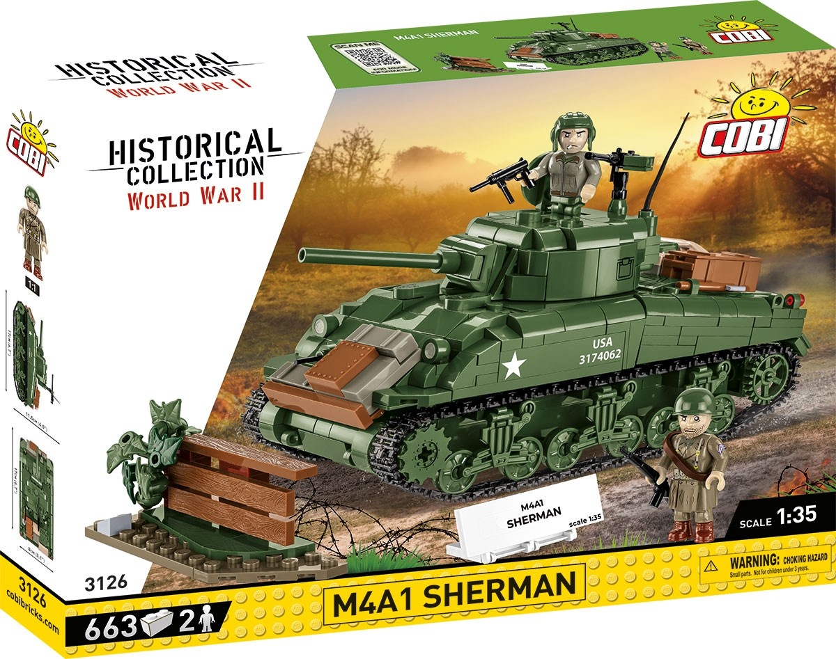 Cobi klotsid Blocks M4A1 Sherman 663 blocks