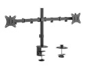 Gembird Adjustable desk 2-display mounting arm (rotate, tilt, swivel), 17 inches-32 inches, up to 9 kg