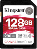 Kingston mälukaart Canvas React Plus V60 128GB UHS-II SDXC-