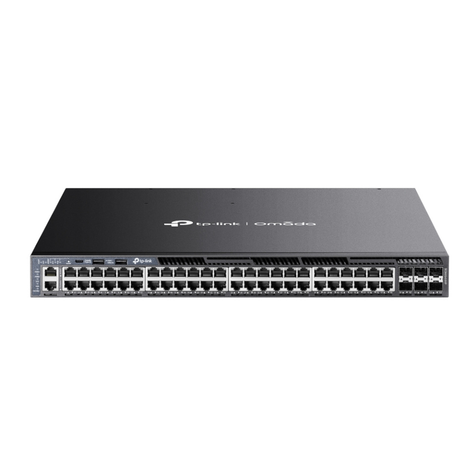 TP-LINK SG6654XHP Omada 48-Port Gigabit Stackable L3 Managed PoE+ Switch with 6 10G Slots | TP-LINK