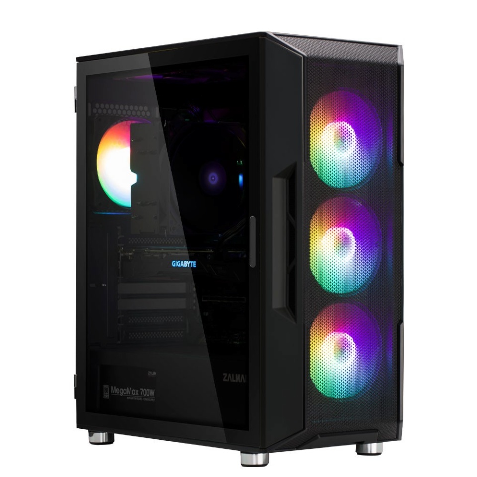 Zalman korpus PC case I3 Neo ATX Mid Tower RGB fan x4, must