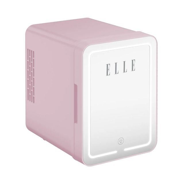 Elle autokülmik 4L mini fridge with LED make-up mirror, lilla