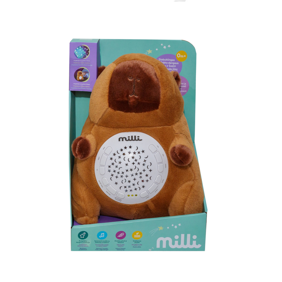MILLI pehme muusikaline projektor capybara, FM666-30