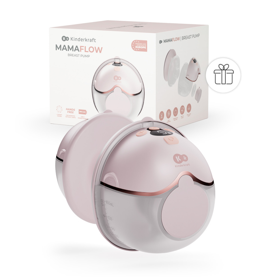 KINDERKRAFT kaasaskantav elektriline rinnapump MAMAFLOW, pink, KEMAFL00PNK0000