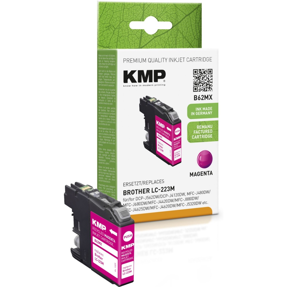 KMP tindikassett B62MX Brother LC223M, magenta