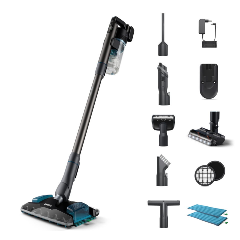 Philips varstolmuimeja XC8055/01 Aqua Plus 8000 Stick Vacuum Cleaner, must