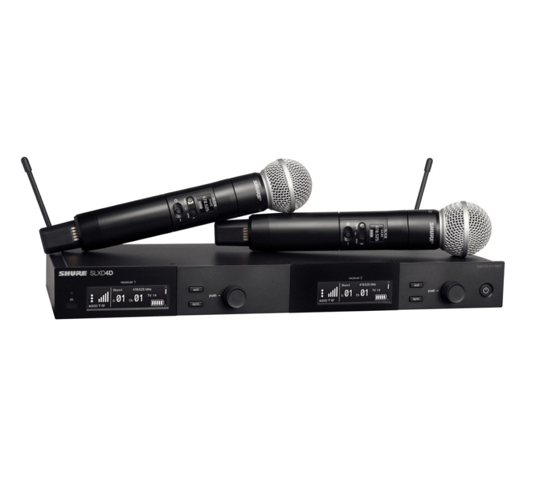 Shure mikrofon SLXD24DE/SM58-G59 - Dual digital Wireless system with two transmitters/handheld microphones