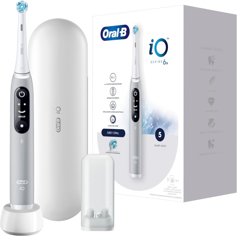Braun hambahari Oral-B iO6s Electric Toothbrush, hall Opal +Travel case