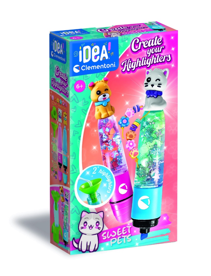 Clementoni Idea mini markerite valmistamise komplekt Kutsikas ja kassipoeg, 18875