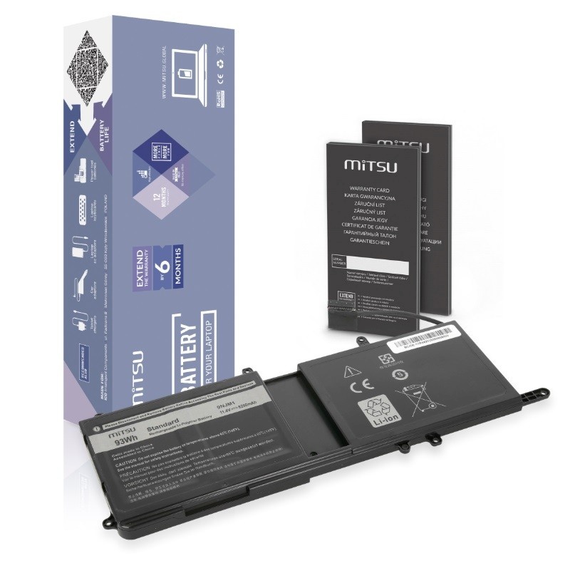 Mitsu sülearvuti aku MITSU DELL ALIENWARE 8200mAh 93Wh 11,4V