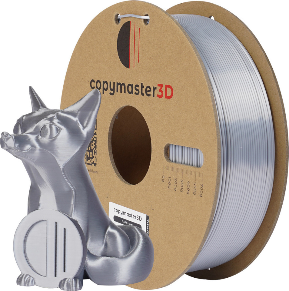 Copymaster3D PLA Silk 3D printeri niit, 1,75 mm, hõbedane