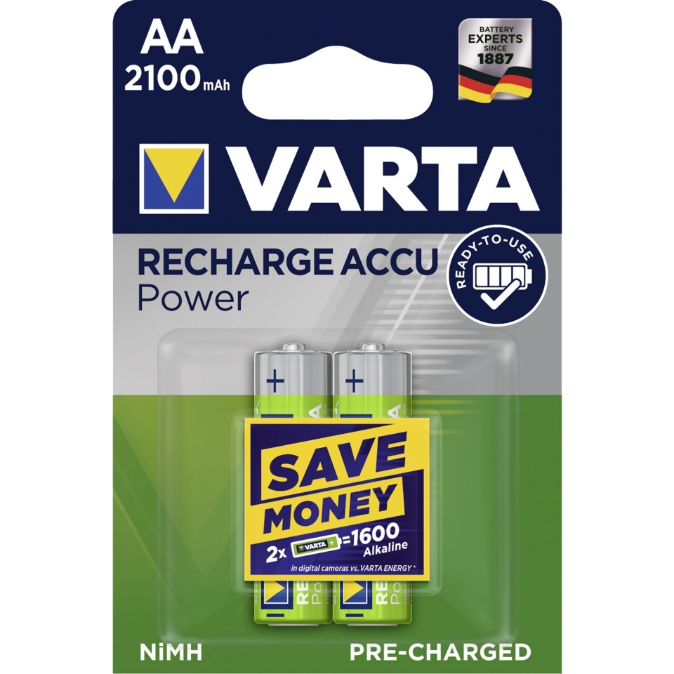 Varta akud 10x2 NiMh 2100mAh Mignon