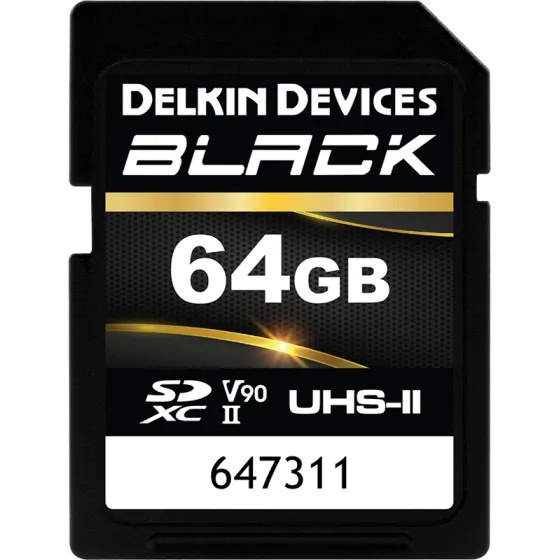 Delkin mälukaart SDXC Black Rugged UHS-II R300/W250 (V90) 64GB