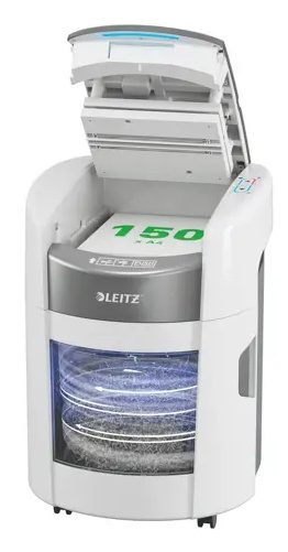 LEITZ paberipurustaja IQ Optimax AutoFeed 150 80380000 paper Shredder, P4, 150 sheets, 15-litre waste bin