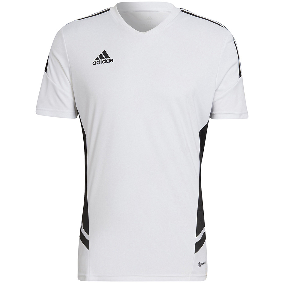 Adidas Teamwear T-särk meestele Condivo 22 Jersey V-Neck valge-must HA6290 suurus S