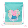Peppa Pig paeltega seljakott Pretty flowers kollane Mündiroheline 26x34x1cm