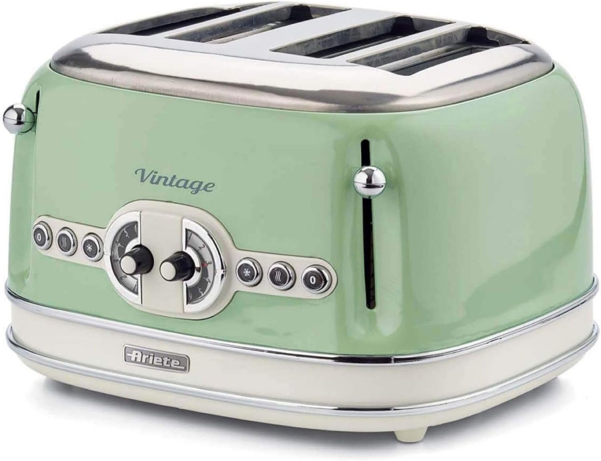 Ariete röster 4-Slice Toaster Vintage Green, roheline