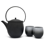 Bredemeijer kinkekomplekt 153011 Sendai Teapot 1.2l Gift Set + 2 mugs, must 