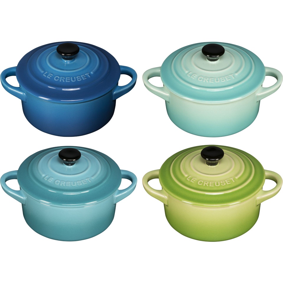 Le Creuset potid Mini Roaster Set with Lid 10x5cm, Sea Breeze, 4tk