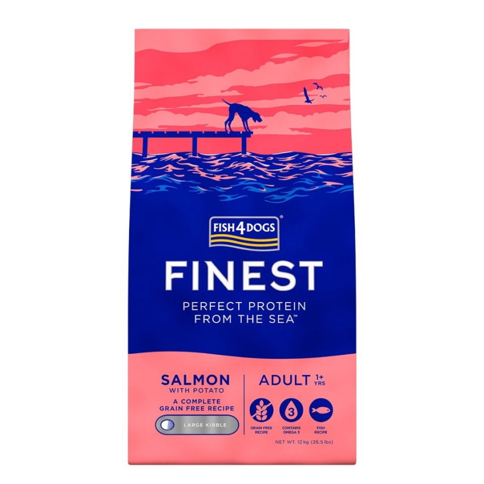 Fish4dogs kuivtoit koerale Finest Salmon Large Breeds, 12kg
