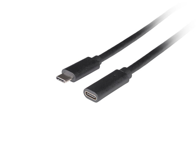 Lanberg USB-C M/F 3.1 Cable | CA-USBE-20CC-0015-BK