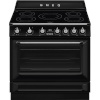 Smeg induktsioon TR90IMBL , Portofino, 5 x induktsioon, elektriahi, 90 cm, aurupuhastus, must