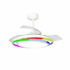 20363 Laeventilaator CristalRecord ANTILA MINI RGB WH RETRAC valge