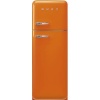 Smeg külmik FAB30ROR6 50-ndate stiil, 172cm, 222/72 l, 34dB, mehaaniline, parem, oranž