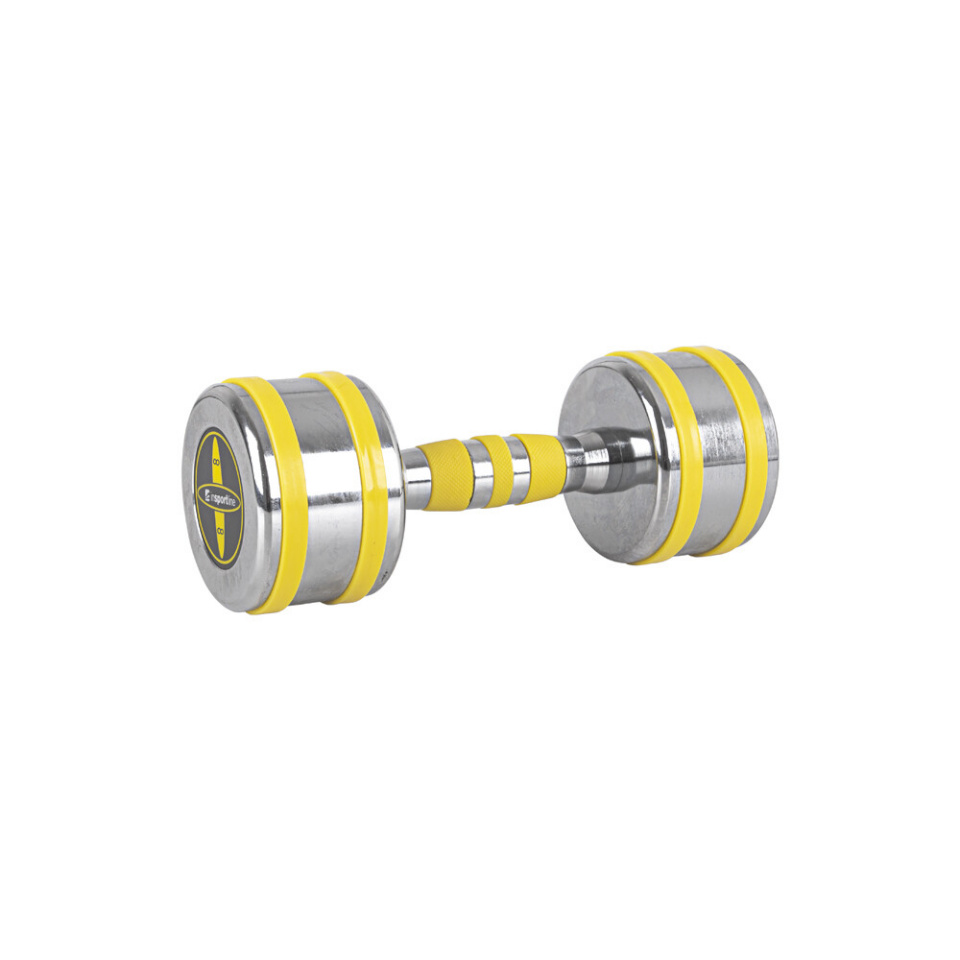inSPORTline hantel Chrome Dumbbell Yellsteel 6kg
