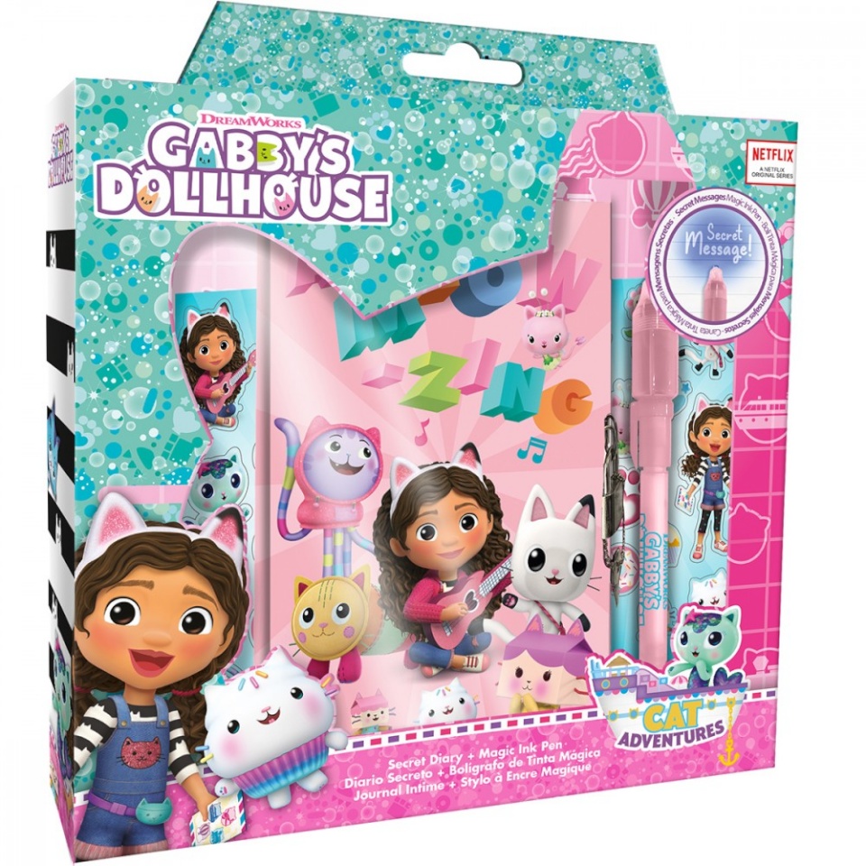 Kids Euroswan Diary with magic pen Gabby Dollhouse