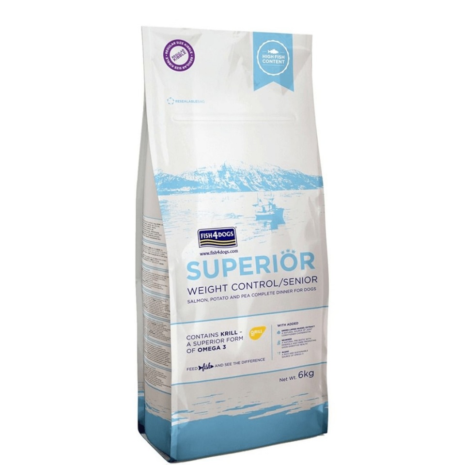 Fish4dogs kuivtoit koerale Superior Senior Salmon, 6kg