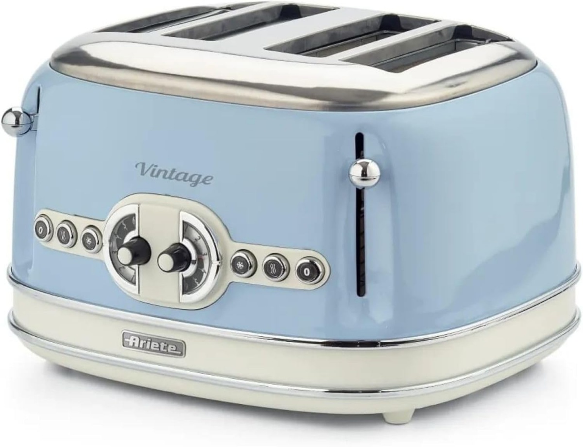 Ariete röster 4-Slice Toaster Vintage Blue, sinine
