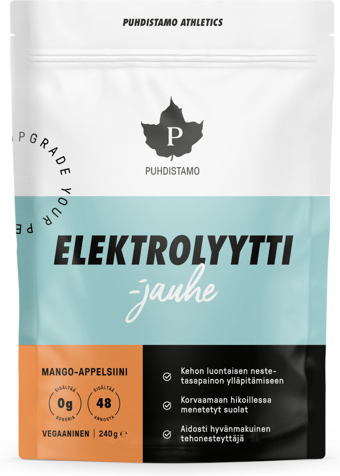 Puhdistamo spordijoogipulber Athletics Electrolyte Mango-Orange, 240g
